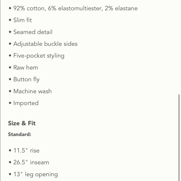 Brand New Anthropologie Pilcro buckled ultra high rise cropped slim jeans - Picture 9 of 9